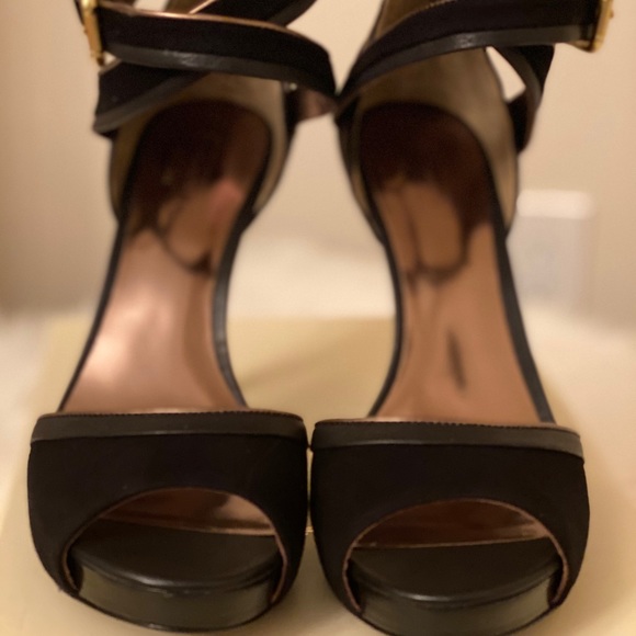 Brand New Coach Sued and Sheepskin Leather Peep Toe Pumps - Picture 2 of 9
